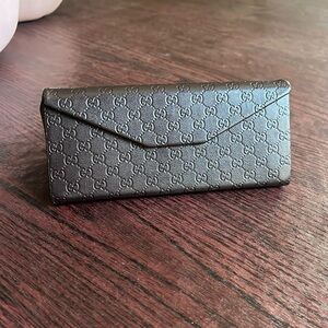 Gucci Brown GG Logo Folding Sunglasses Holder